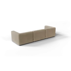 3-Sitzer Kombi -TASI- Farbe Beige - Stoff: kvadrat Melange Nap