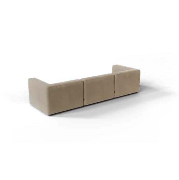 3-Sitzer Kombi -TASI- Farbe Beige - Stoff: kvadrat Melange Nap