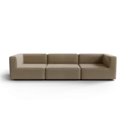 3-Sitzer Kombi -TASI- Farbe Beige - Stoff: kvadrat Melange Nap