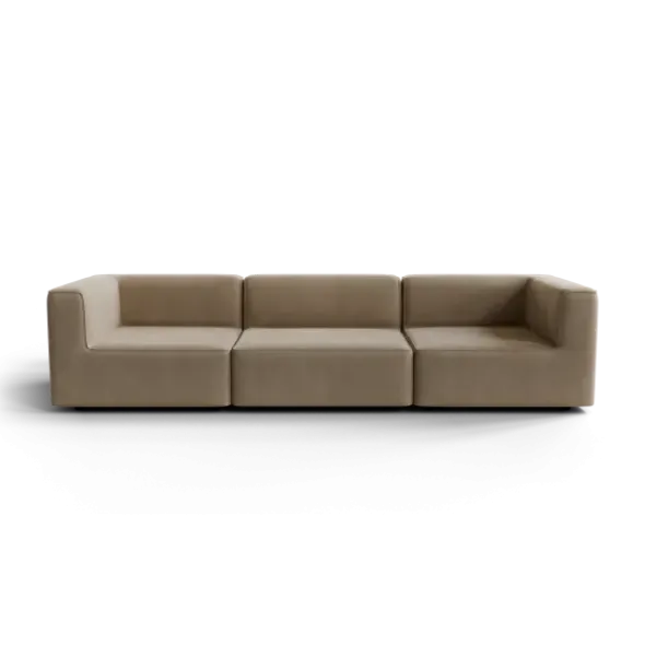3-Sitzer Kombi -TASI- Farbe Beige - Stoff: kvadrat Melange Nap