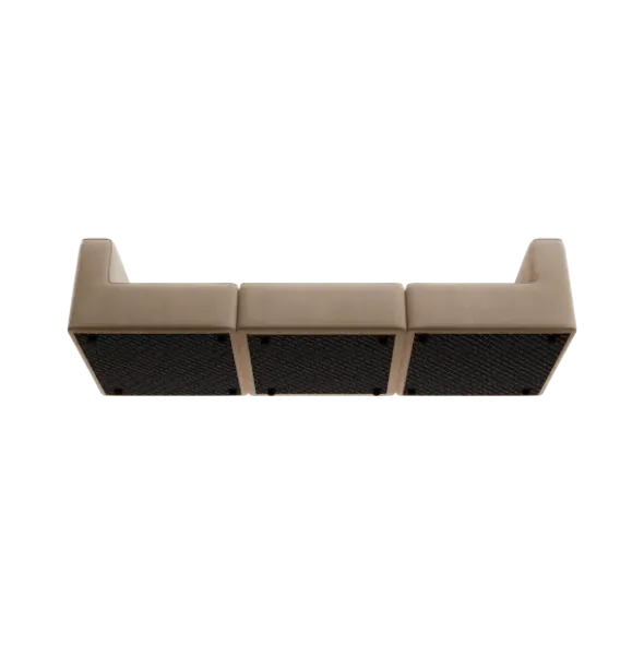 3-Sitzer Kombi -TASI- Farbe Beige - Stoff: kvadrat Melange Nap