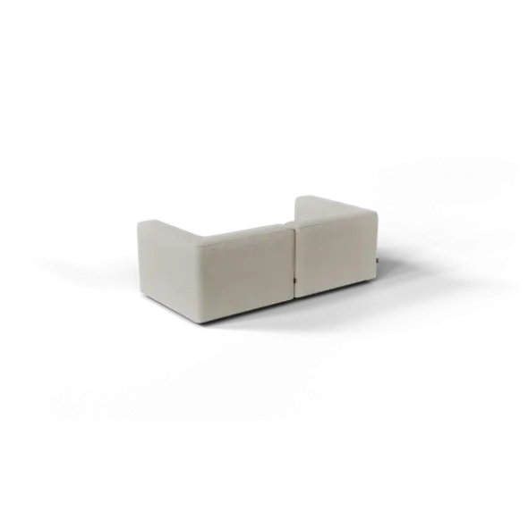 2-Sitzer Kombi -TASI- Farbe Beige - Stoff: Boucla