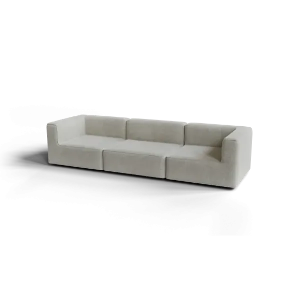 3-Sitzer Kombi -TASI- Farbe Cloud - Stoff: kvadrat Moss