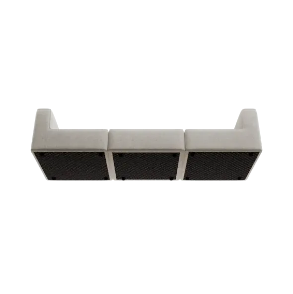 3-Sitzer Kombi -TASI- Farbe Cloud - Stoff: kvadrat Moss