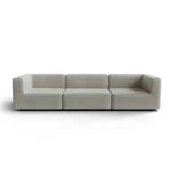 3-Sitzer Kombi -TASI- Farbe Cloud - Stoff: kvadrat Moss