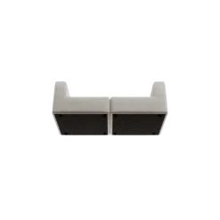 2-Sitzer Kombi -TASI- Farbe Cloud - Stoff: kvadrat Moss