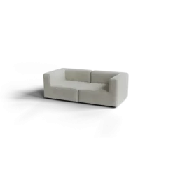 2-Sitzer Kombi -TASI- Farbe Cloud - Stoff: kvadrat Moss