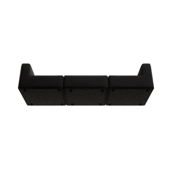 3-Sitzer Kombi -TASI- Farbe Coal - Stoff: Boucla