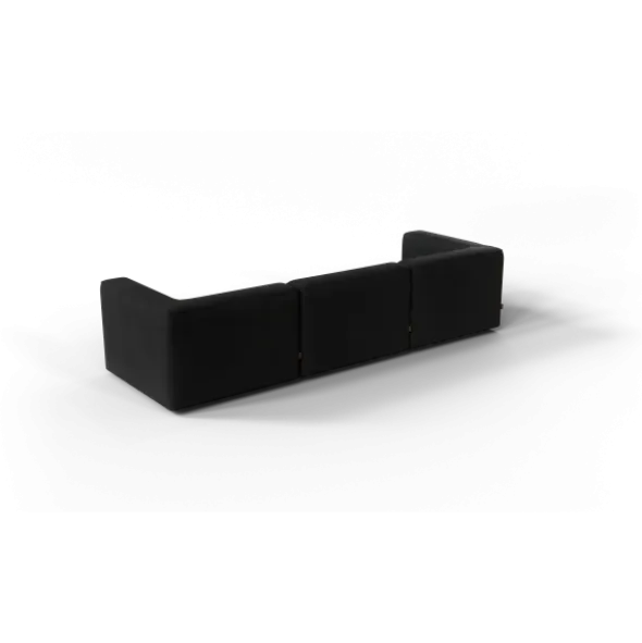 3-Sitzer Kombi -TASI- Farbe Coal - Stoff: Boucla