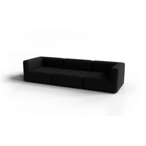 3-Sitzer Kombi -TASI- Farbe Coal - Stoff: Boucla