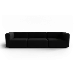 3-Sitzer Kombi -TASI- Farbe Coal - Stoff: Boucla
