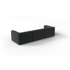 3-Sitzer Kombi -TASI- Farbe Coal - Stoff: kvadrat Melange Nap