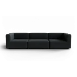 3-Sitzer Kombi -TASI- Farbe Coal - Stoff: kvadrat Melange Nap