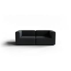 2-Sitzer Kombi -TASI- Farbe Coal - Stoff: kvadrat Melange Nap