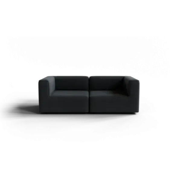 2-Sitzer Kombi -TASI- Farbe Coal - Stoff: kvadrat Melange Nap