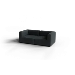 2-Sitzer Kombi -TASI- Farbe Coal - Stoff: kvadrat Melange Nap