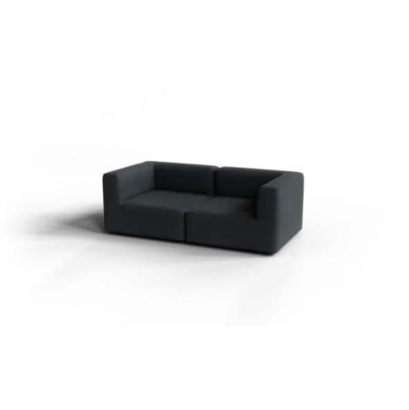 2-Sitzer Kombi -TASI- Farbe Coal - Stoff: kvadrat Melange Nap