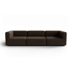 3-Sitzer Kombi -TASI- Farbe Espresso - Stoff: kvadrat Moss