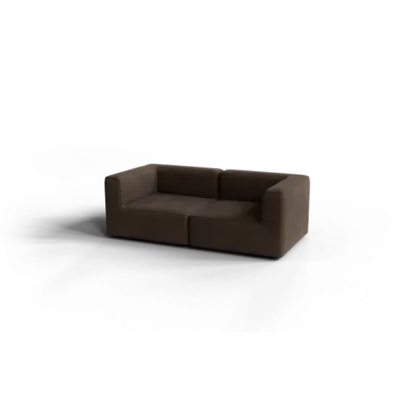 2-Sitzer Kombi -TASI- Farbe Espresso - Stoff: kvadrat Moss