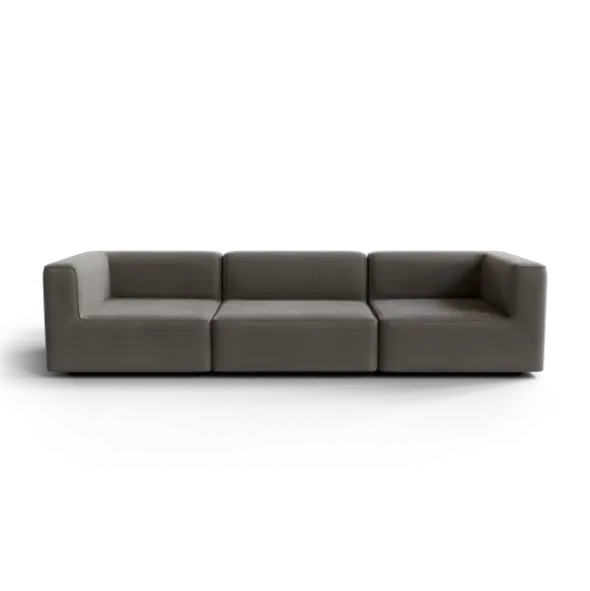 3-Sitzer Kombi -TASI- Farbe Shitake - Stoff: kvadrat Melange Nap