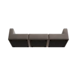 3-Sitzer Kombi -TASI- Farbe Shitake - Stoff: kvadrat Melange Nap