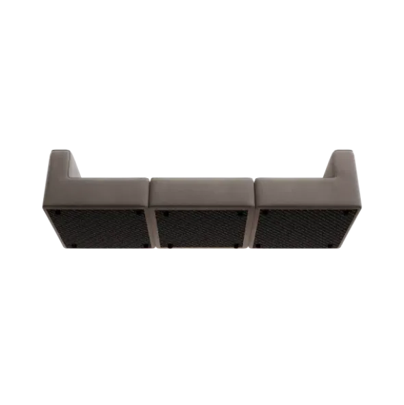 3-Sitzer Kombi -TASI- Farbe Shitake - Stoff: kvadrat Melange Nap