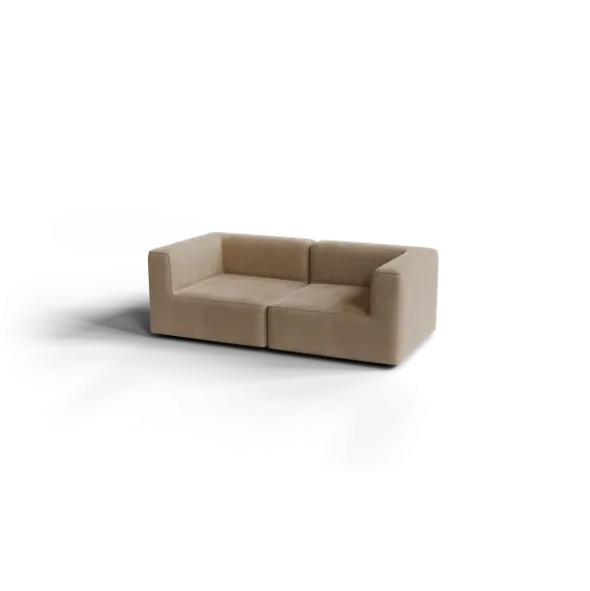 2-Sitzer Kombi -TASI- Farbe Shitake - Stoff: kvadrat Moss