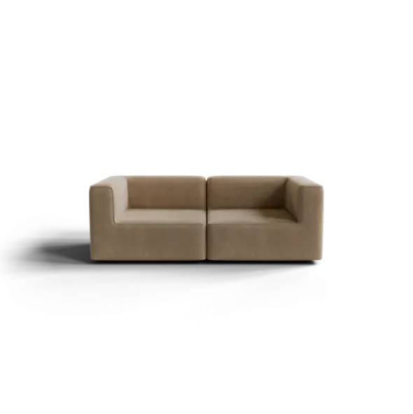 2-Sitzer Kombi -TASI- Farbe Shitake - Stoff: kvadrat Moss