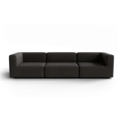 3-Sitzer Kombi -TASI- Farbe Taupe - Stoff: Boucla