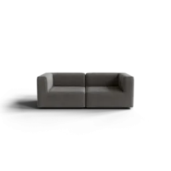 2-Sitzer Kombi -TASI- Farbe Zinc - Stoff: Pina