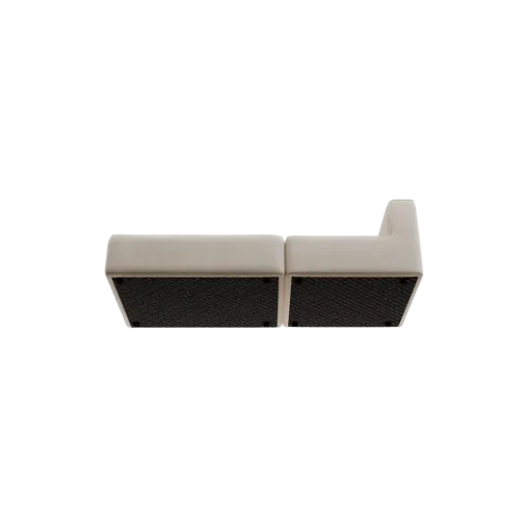 2-Sitzer Open End, links -TASI- Farbe Beige - Stoff: Boucla