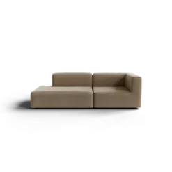 2-Sitzer Open End, links -TASI- Farbe Beige - Stoff: kvadrat Melange Nap