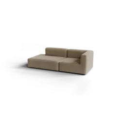2-Sitzer Open End, links -TASI- Farbe Beige - Stoff: kvadrat Melange Nap