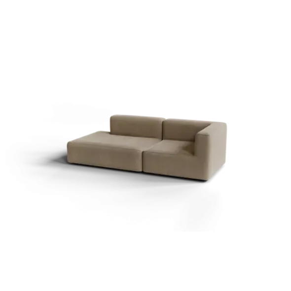 2-Sitzer Open End, links -TASI- Farbe Beige - Stoff: kvadrat Melange Nap