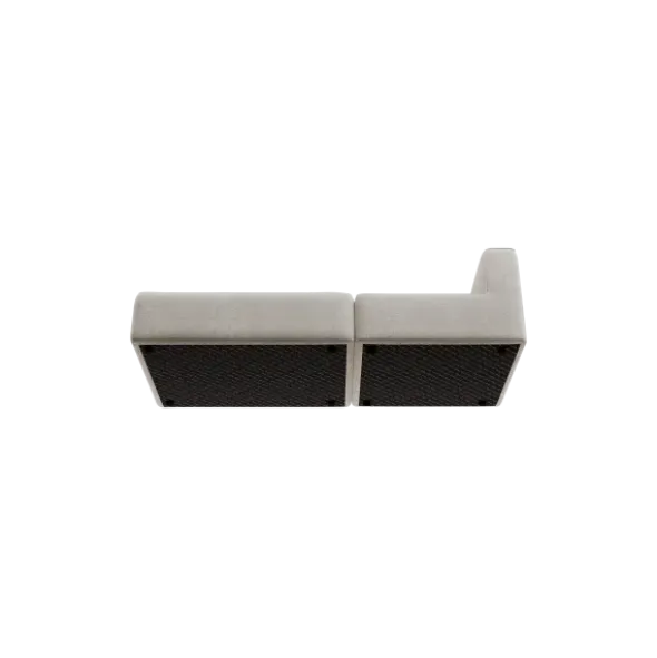 2-Sitzer Open End, links -TASI- Farbe Cloud - Stoff: kvadrat Moss
