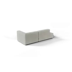 2-Sitzer Open End, links -TASI- Farbe Cloud - Stoff: kvadrat Moss