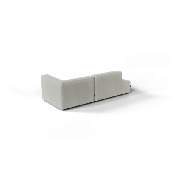 2-Sitzer Open End, links -TASI- Farbe Cloud - Stoff: kvadrat Moss