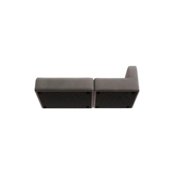 2-Sitzer Open End, links -TASI- Farbe Zinc - Stoff: Pina