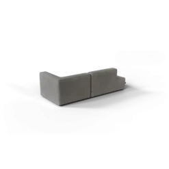 2-Sitzer Open End, links -TASI- Farbe Zinc - Stoff: Pina
