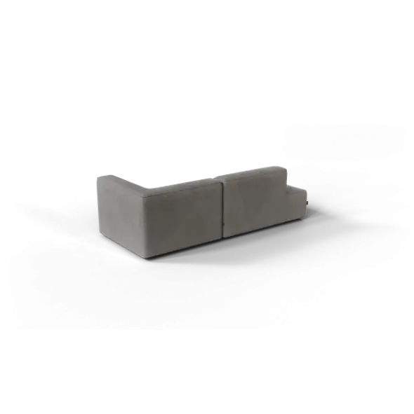 2-Sitzer Open End, links -TASI- Farbe Zinc - Stoff: Pina