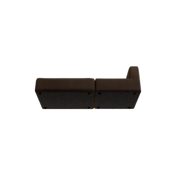2-Sitzer Open End, links -TASI- Farbe Espresso - Stoff: Pina