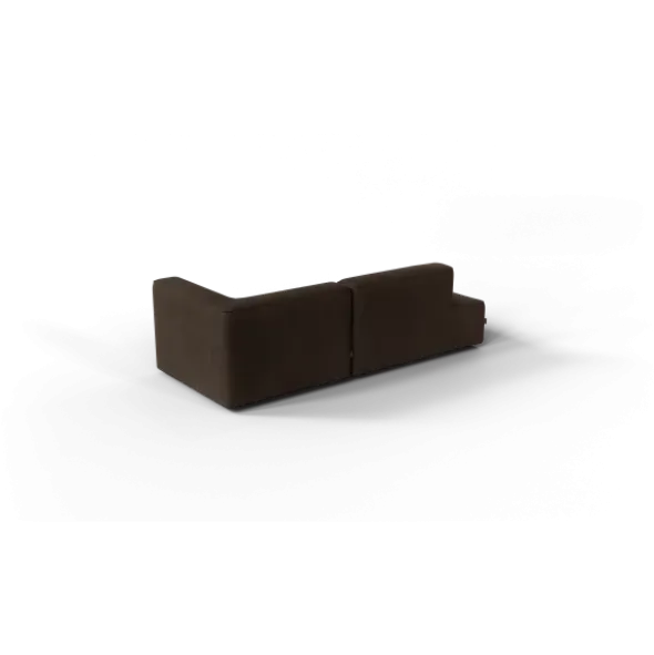 2-Sitzer Open End, links -TASI- Farbe Espresso - Stoff: Pina