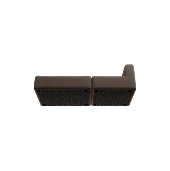 2-Sitzer Open End, links -TASI- Farbe Shitake - Stoff: Boucla