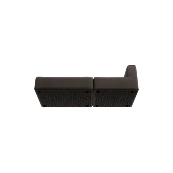 2-Sitzer Open End, links -TASI- Farbe Taupe - Stoff: Boucla