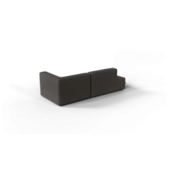 2-Sitzer Open End, links -TASI- Farbe Taupe - Stoff: Boucla