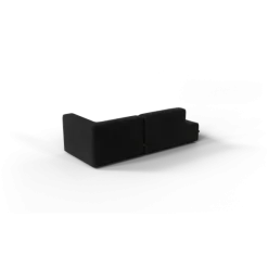 2-Sitzer Open End, links -TASI- Farbe Coal - Stoff: Boucla