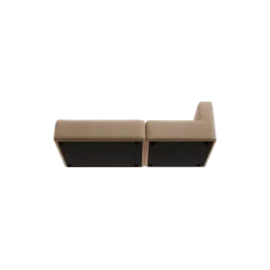 2-Sitzer Open End, links -TASI- Farbe Shitake - Stoff: kvadrat Moss