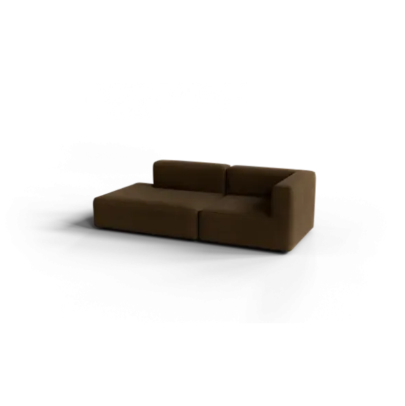 2-Sitzer Open End, links -TASI- Farbe Agave Green - Stoff: kvadrat Moss