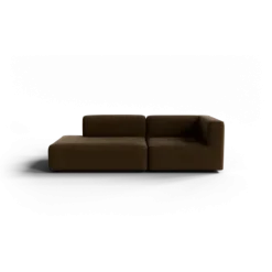 2-Sitzer Open End, links -TASI- Farbe Agave Green - Stoff: kvadrat Moss