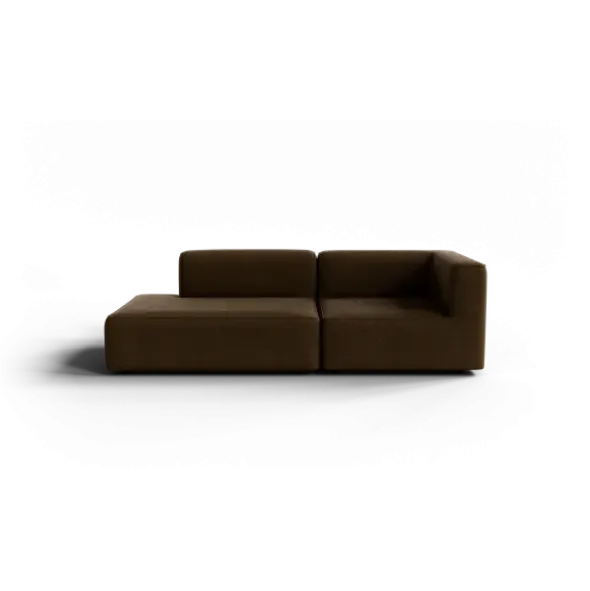 2-Sitzer Open End, links -TASI- Farbe Agave Green - Stoff: kvadrat Moss
